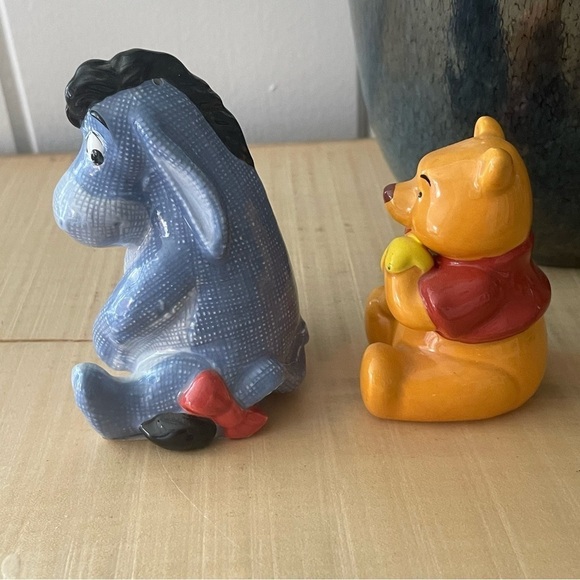 2/$49 Winnie the Pooh Eeyore Salt Pepper Set NWT Collect Disney China Vintage - Picture 5 of 8